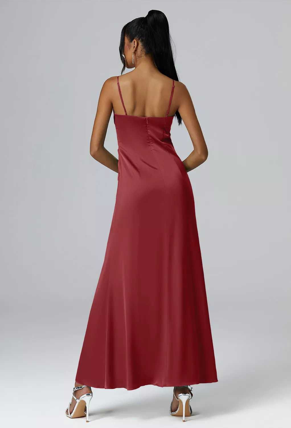 AW Ritenuto Burgundy  Beach Wedding Guest Dresses